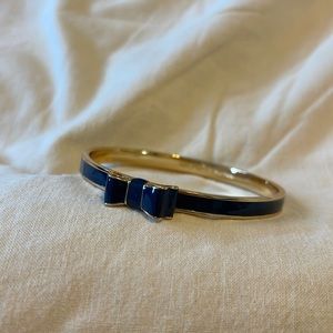 Kate Spade ♠️ Navy Double Bow Bangle Bracelet